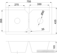 Кухонная мойка БелЭворс Bravo duo (блэк)