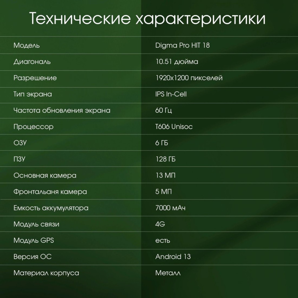 Планшет DIGMA Pro HIT 18 6GB/128GB (фиолетовый)