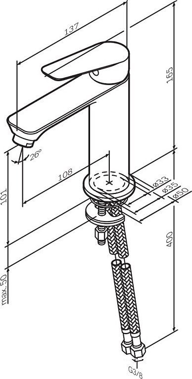 Смеситель Am.Pm Crave F9C02100 Смеситель Am.Pm Crave F9C02100