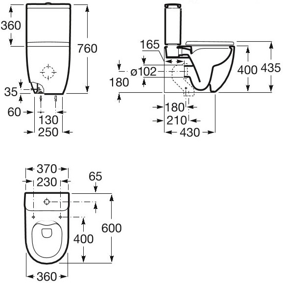 Унитаз Roca Meridian-N Rimless A34224L000 без бачка Унитаз Roca Meridian-N Rimless A34224L000 без бачка