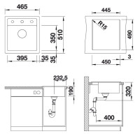 Кухонная мойка Blanco Dalago 45 Silgranit PuraDur (Black)