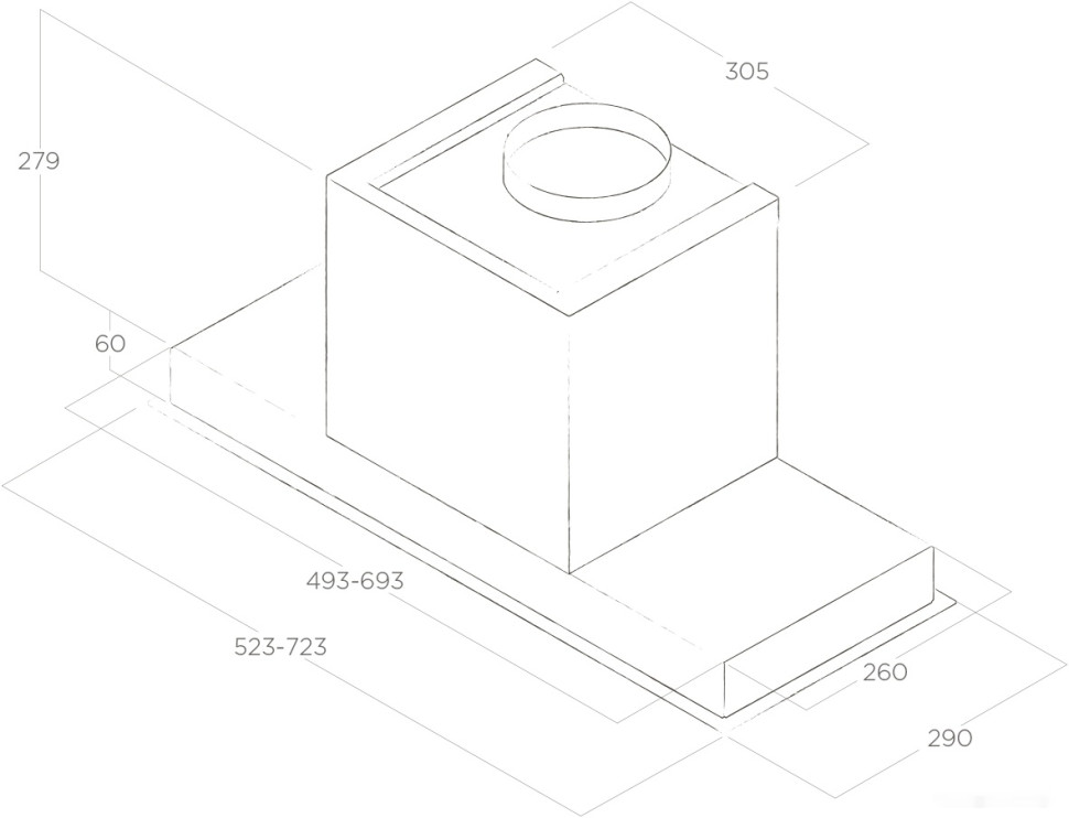 Вытяжка Elica Hidden 2.0 IX/A/52 Вытяжка Elica Hidden 2.0 IX/A/52