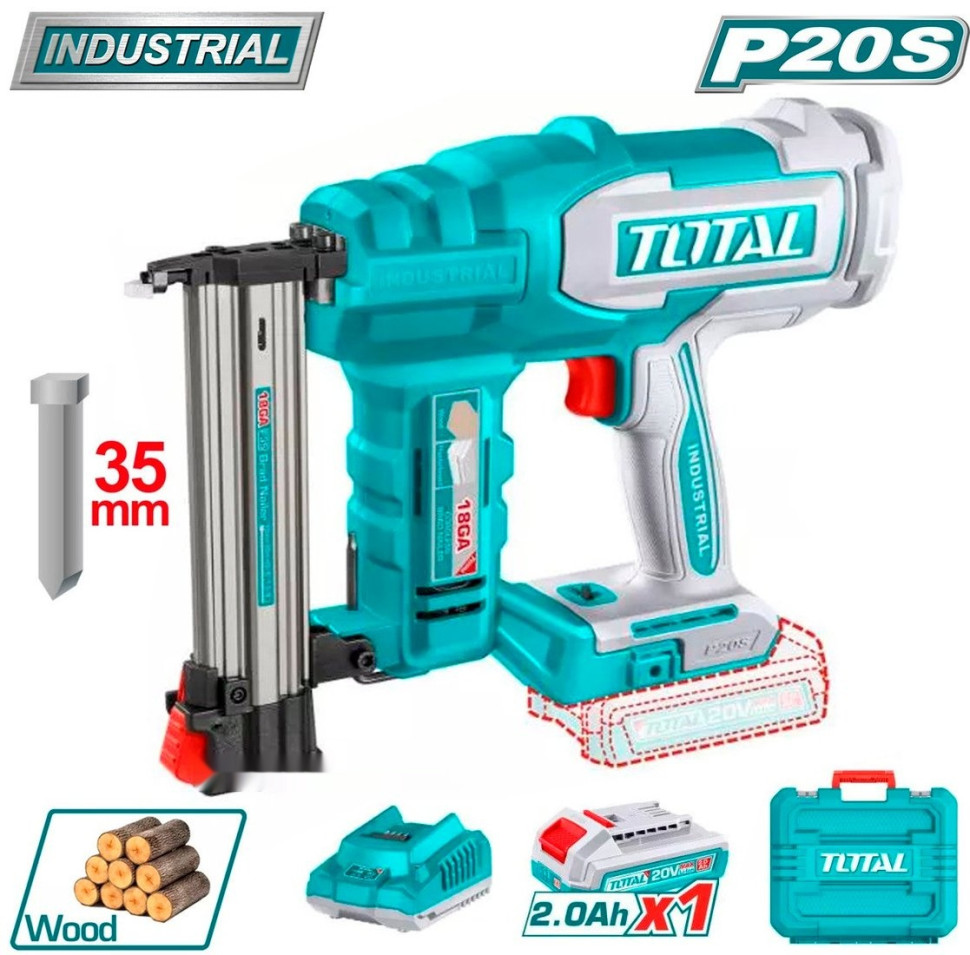 Гвоздезабиватель Total TCBNLI2008 (с 1-им АКБ, кейс)