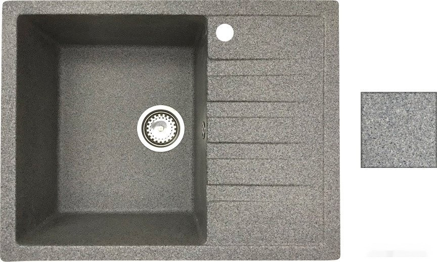Кухонная мойка БелЭворс Vega L (серый, без сифона)