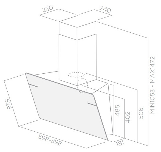 Вытяжка Elica L'ESSENZA BL/A/90 Вытяжка Elica L'ESSENZA BL/A/90