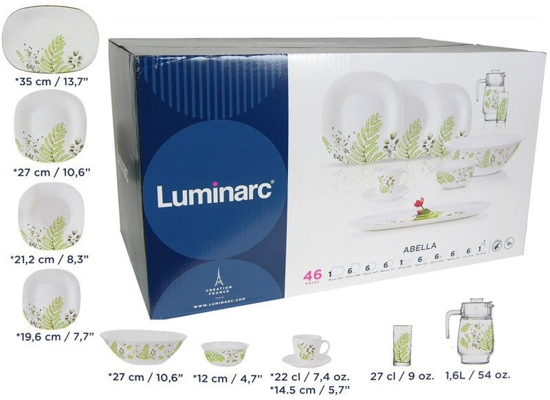 Столовый сервиз Luminarc Neo Carine Abella 10N2263 Столовый сервиз Luminarc Neo Carine Abella 10N2263