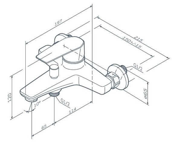 Смеситель Am.Pm Gem F90A10022