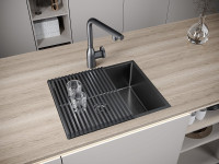 Кухонная мойка Paulmark NEXT 74 UNI PM215444-GM (черный/вороненая сталь)