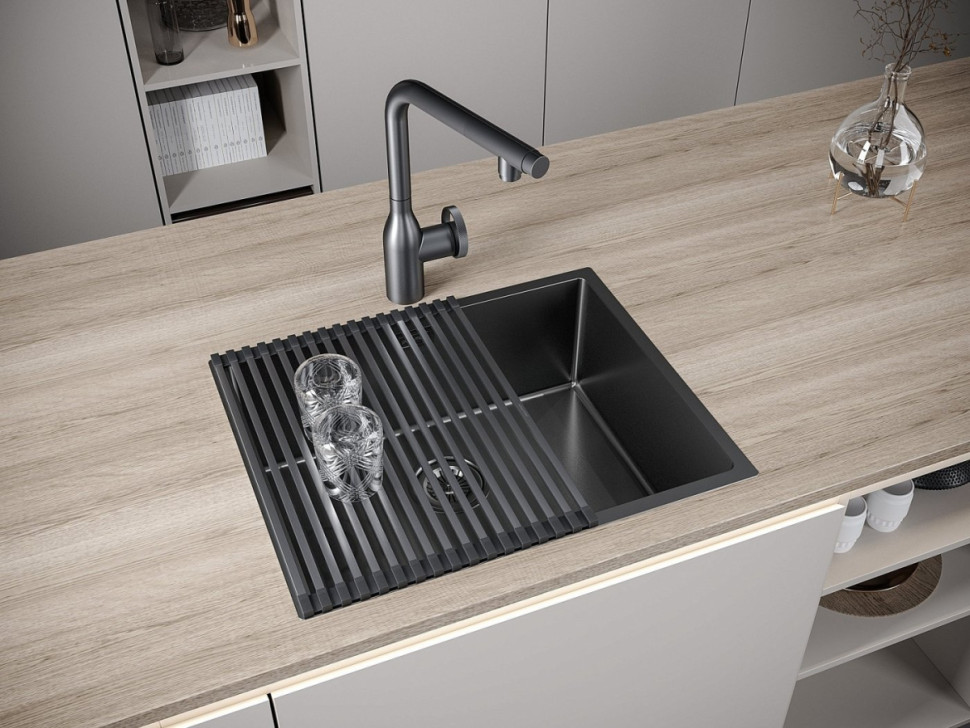 Кухонная мойка Paulmark NEXT 74 UNI PM215444-GM (черный/вороненая сталь) Кухонная мойка Paulmark NEXT 74 UNI PM215444-GM (черный/вороненая сталь)