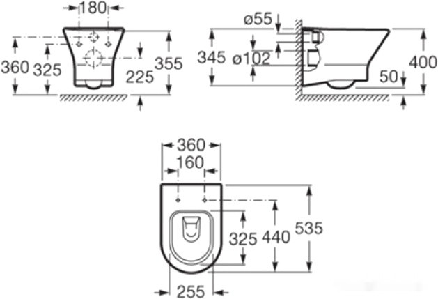 Унитаз Roca Nexo Clean Rim A34664L000 Унитаз Roca Nexo Clean Rim A34664L000