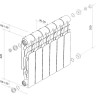 Радиатор Royal Thermo Revolution Bimetall 350 (7 секций)