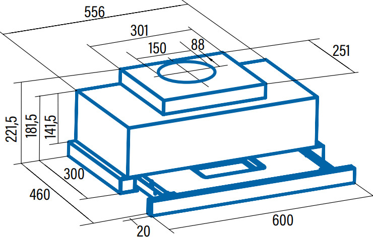 Вытяжка CATA TFH 6630 BK 02010302