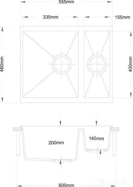 Кухонная мойка Longran Enigma ENG555.460 15 (sabbia/58) Кухонная мойка Longran Enigma ENG555.460 15 (sabbia/58)