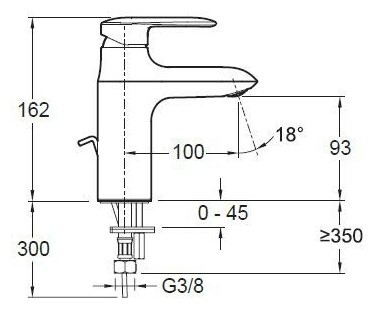 Смеситель Jacob Delafon Kumin E98827-CP
