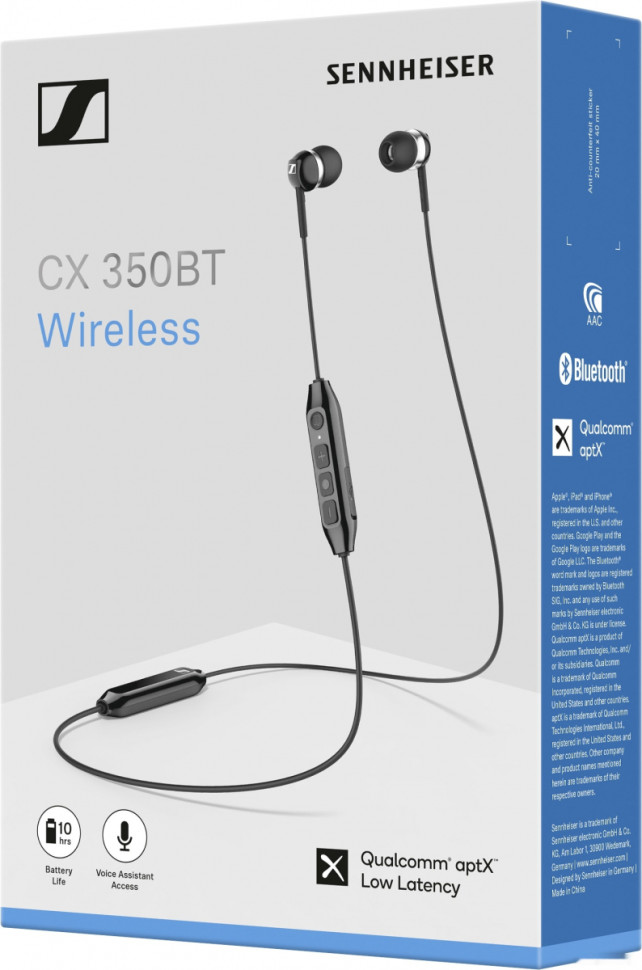 Наушники Sennheiser CX 350BT (черный) Наушники Sennheiser CX 350BT (черный)