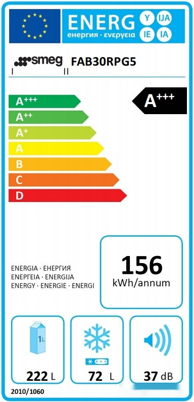 Холодильник Smeg FAB30RPG5 Холодильник Smeg FAB30RPG5