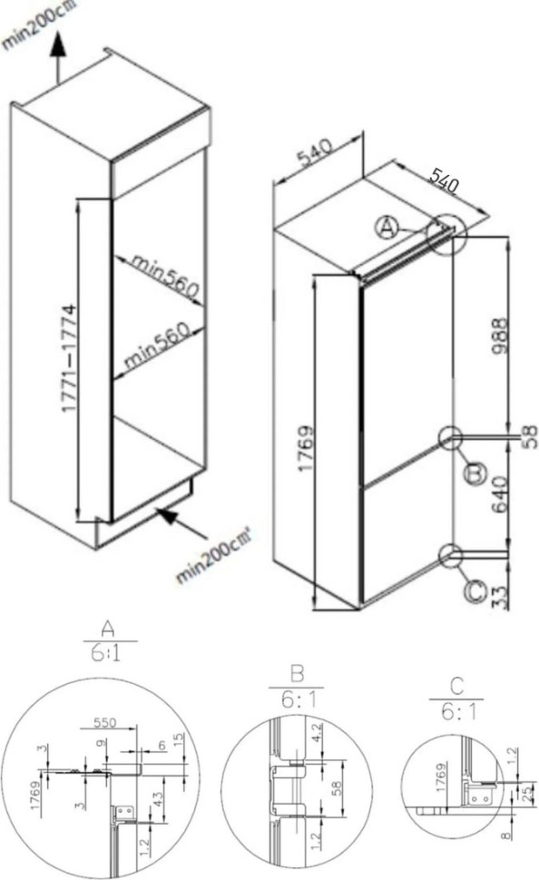 Холодильник Meferi MBR177 Low Frost Light Холодильник Meferi MBR177 Low Frost Light