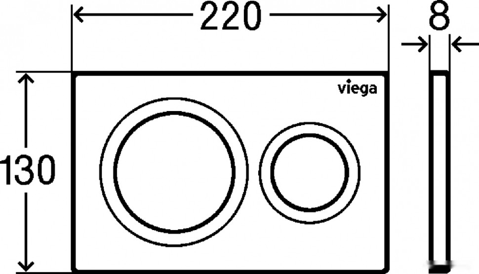 Панель смыва Viega Visign for Style 20 8610.1 (альпийский белый) 773 793