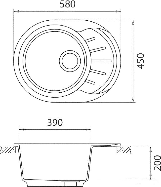 Кухонная мойка Gerhans A03 (White)