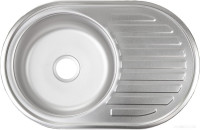 Кухонная мойка AKS Овальная 77x50 (матовый хром)