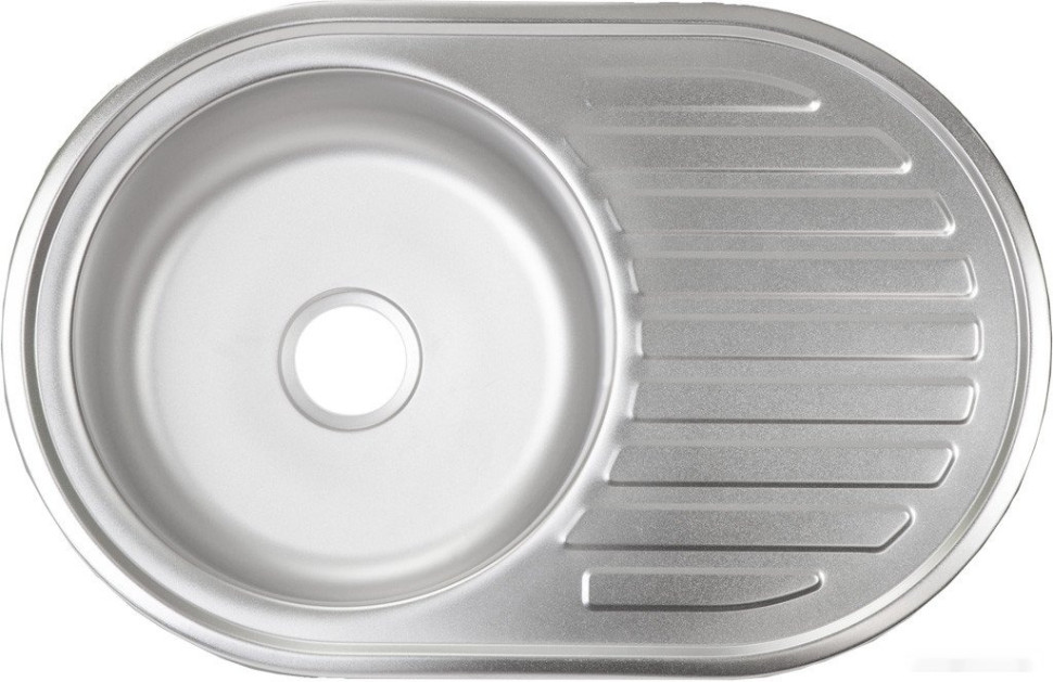 Кухонная мойка AKS Овальная 77x50 (матовый хром)