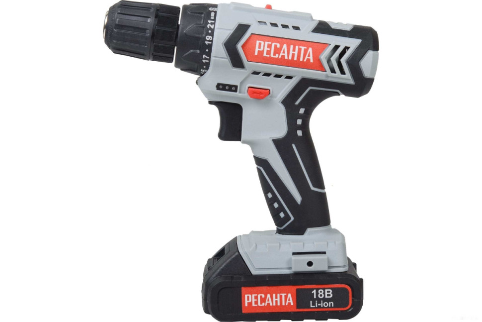 Дрель-шуруповерт Ресанта ДА-50Л2-18А (с 2-мя АКБ, кейс) Дрель-шуруповерт Ресанта ДА-50Л2-18А (с 2-мя АКБ, кейс)