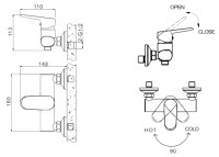 Смеситель Bravat Pure F9105161C-01 (PR1480)