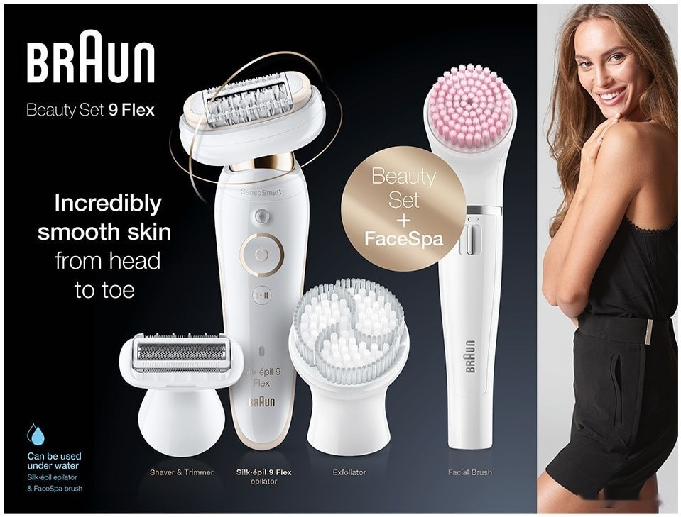 Эпилятор Braun Silk-epil 9 Flex Beauty Set SES 9100