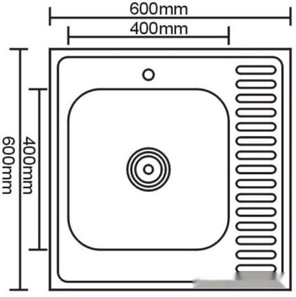 Кухонная мойка Stellar 6060L-D 20 см Кухонная мойка Stellar 6060L-D 20 см