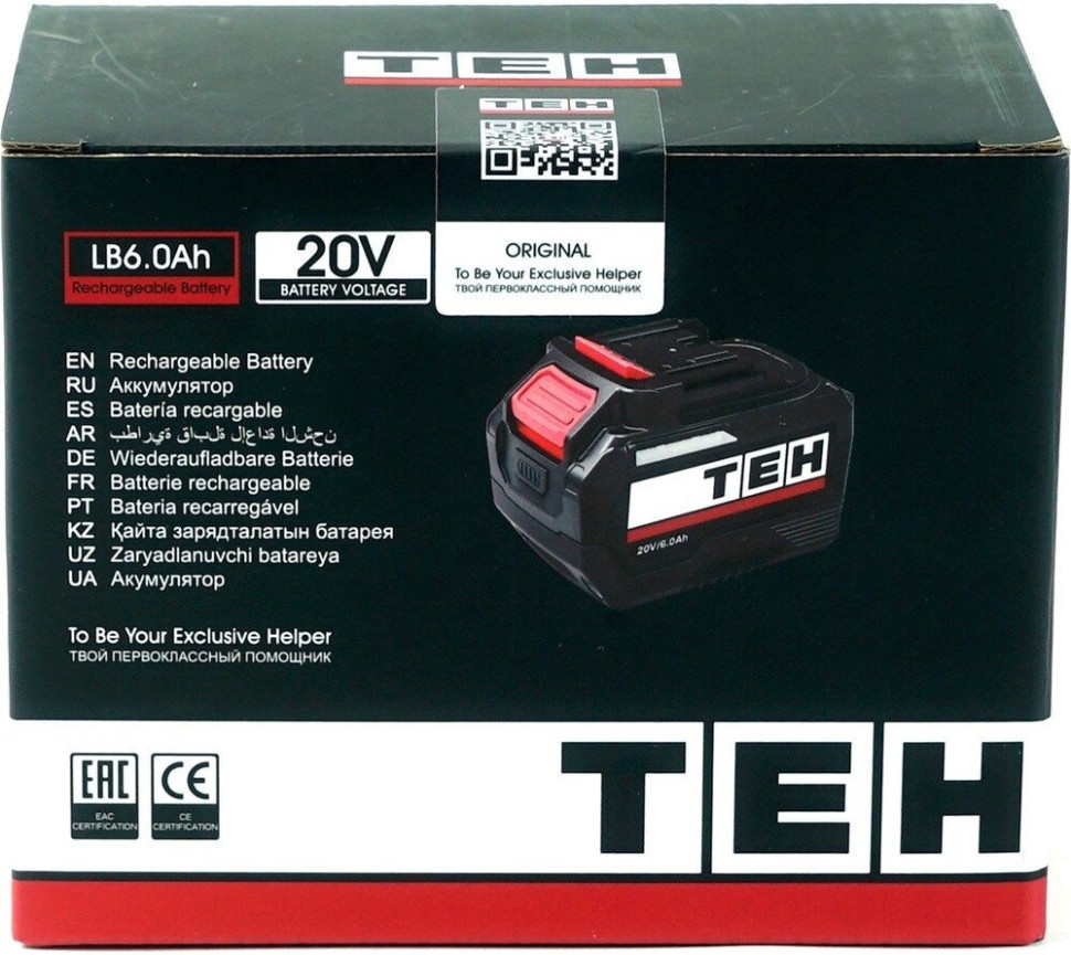 Аккумулятор для инструмента TEH LB6.0Ah 20V 10C (20В/6 Ah)