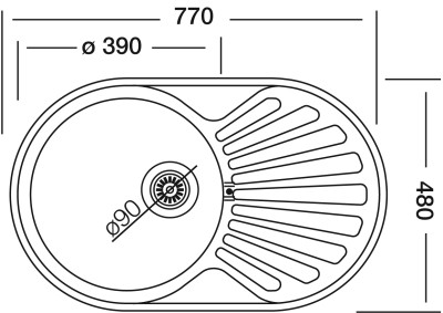 Кухонная мойка Kromevye EC 259 D