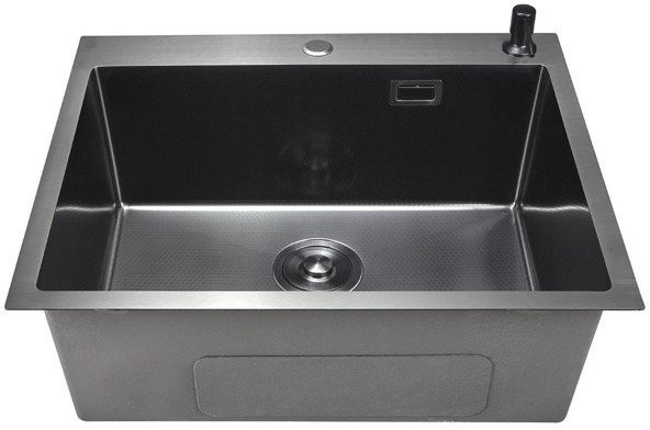 Кухонная мойка Stellar Decor S7050NB-D (нано черный)
