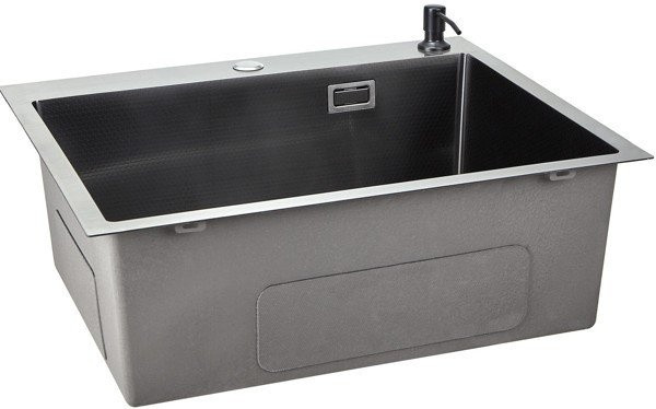 Кухонная мойка Stellar Decor S7050NB-D (нано черный) Кухонная мойка Stellar Decor S7050NB-D (нано черный)