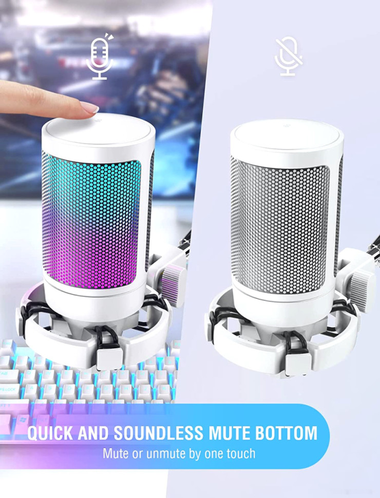 Проводной микрофон FIFINE A6V (белый) Проводной микрофон FIFINE A6V (белый)