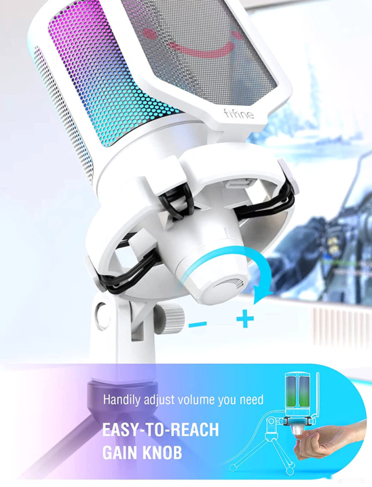 Проводной микрофон FIFINE A6V (белый) Проводной микрофон FIFINE A6V (белый)