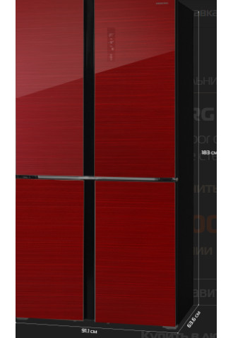 Четырёхдверный холодильник HIBERG RFQ-500DX NFGR Inverter