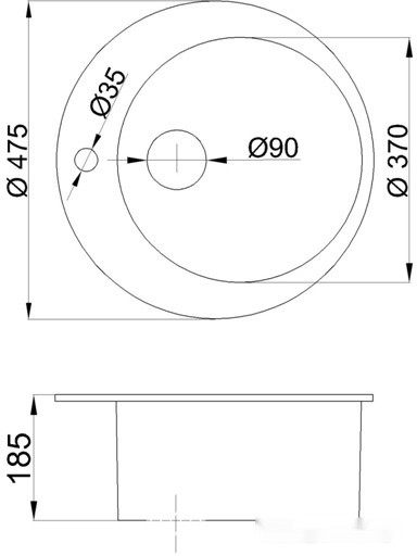 Кухонная мойка БелЭворс Ring (антрацит) Кухонная мойка БелЭворс Ring (антрацит)