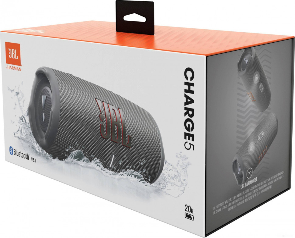 Портативная акустика JBL Charge 5 (серый)