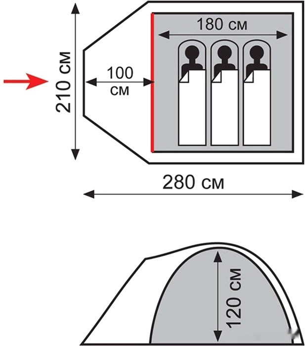 Палатка Totem Indi 3 V2