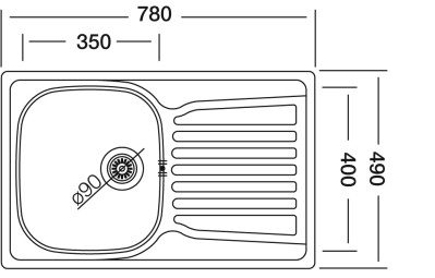 Кухонная мойка Kromevye EC 163 D