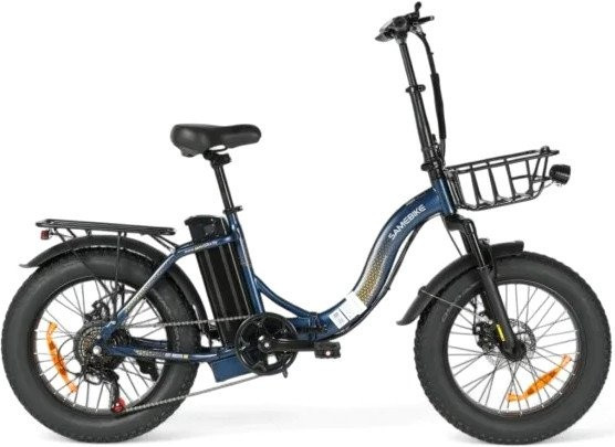 Электровелосипед SameBike City Master Fat (синий)