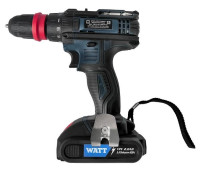 Дрель-шуруповерт Watt WAS-18Li-3 1.018.030.23 (с 2-мя АКБ, кейс)