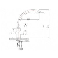 Смеситель Zorg ZR 314 YF-33 никель
