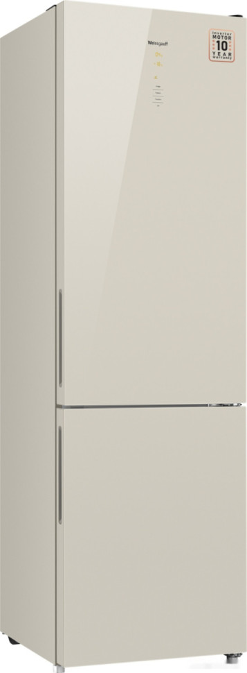 Холодильник Weissgauff WRK 2000 D Full NoFrost Inverter Beige Glass Холодильник Weissgauff WRK 2000 D Full NoFrost Inverter Beige Glass