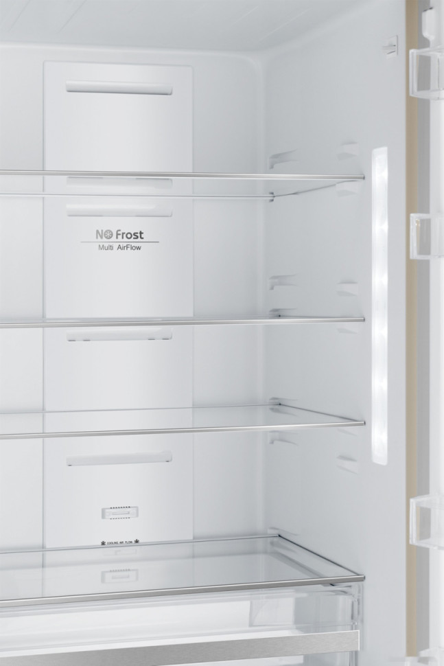 Холодильник Weissgauff WRK 2000 D Full NoFrost Inverter Beige Glass Холодильник Weissgauff WRK 2000 D Full NoFrost Inverter Beige Glass