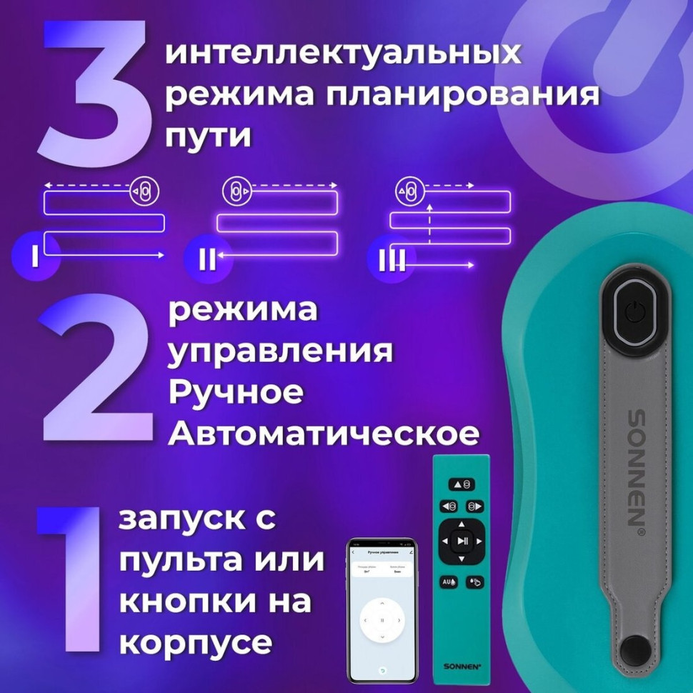 Робот-пылесос SONNEN Tech RWC-124 Dual Spray Робот-пылесос SONNEN Tech RWC-124 Dual Spray