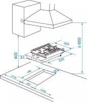 Варочная панель Zorg HAG31 FDW white