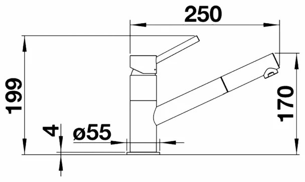 Смеситель Blanco Kano-S (хром) Смеситель Blanco Kano-S (хром)