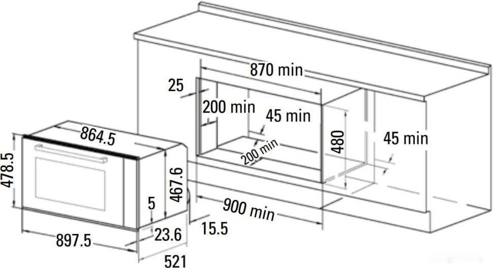 Духовой шкаф CATA HFG 900