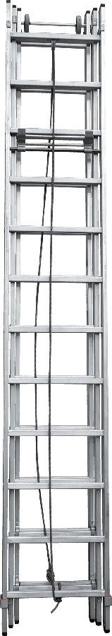 Лестница Новая Высота NV 525 трёхсекционная с тросовой тягой 3x12 ступеней